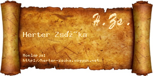 Herter Zsóka névjegykártya